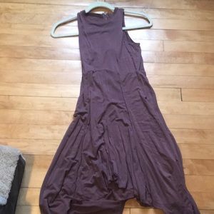 Asymmetrical midi dress. Maroon. Great condition.